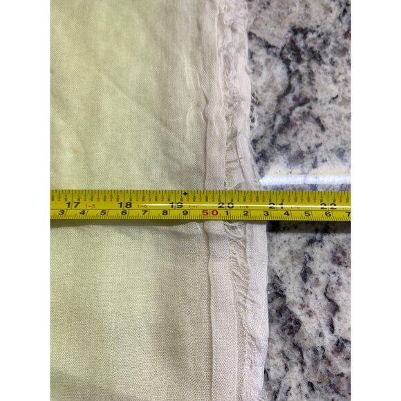 Vintage Womens Rectangel Scarf Lightweight Yellow White Ombre Fringed - Picture 5 of 6